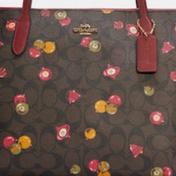 COACH Zip Top Tote In Signature Canvas With Ornament Print - Picture 5 of 5
